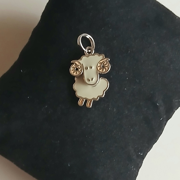 Jewelry - Gold and Cream Sheep Pendant